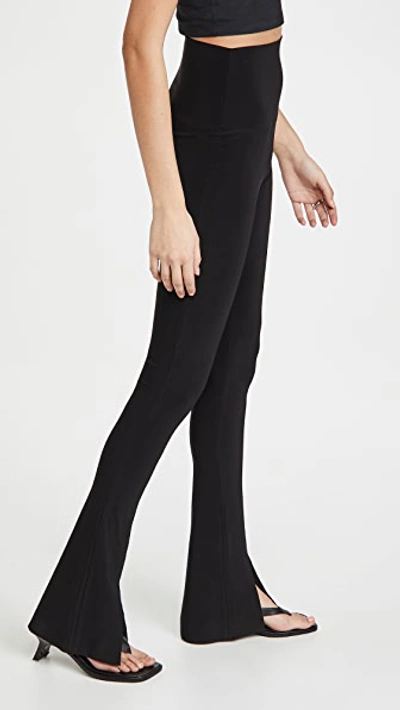 Norma Kamali Spat Stretch-jersey Flared Leggings In Black