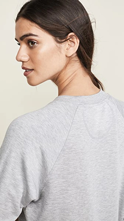 Splits59 Warm Up Curved Hem Sweatshirt In Heather Grey