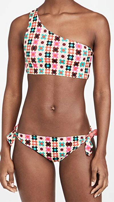 Shop La Doublej Reversible Bow Bikini Briefs In Groovy Dot Giallo