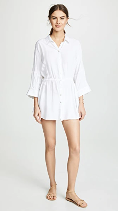 L*space Pacifica Mini Tunic Dress In White