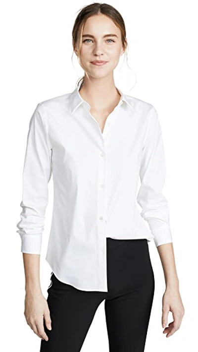 Shop Theory Luxe Tenia Button Down Blouse White