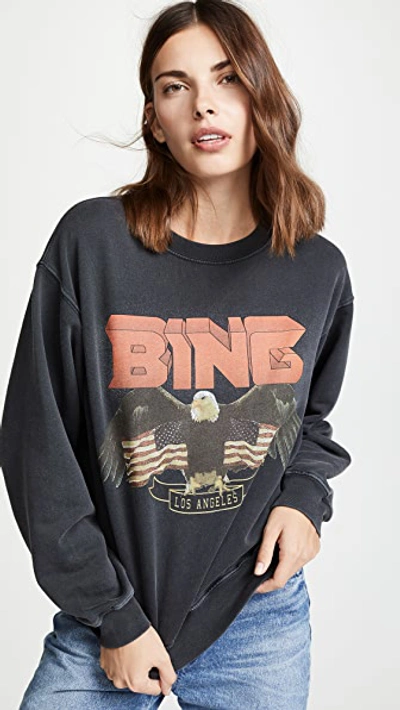 Shop Anine Bing Vintage Bing Sweatshirt Black