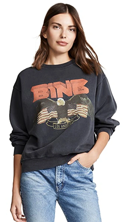 Shop Anine Bing Vintage Bing Sweatshirt Black