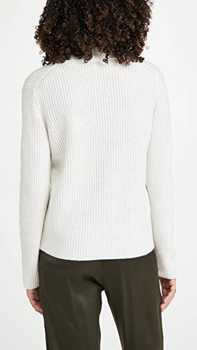 Shop Vince Raised Collar Cardigan In H White