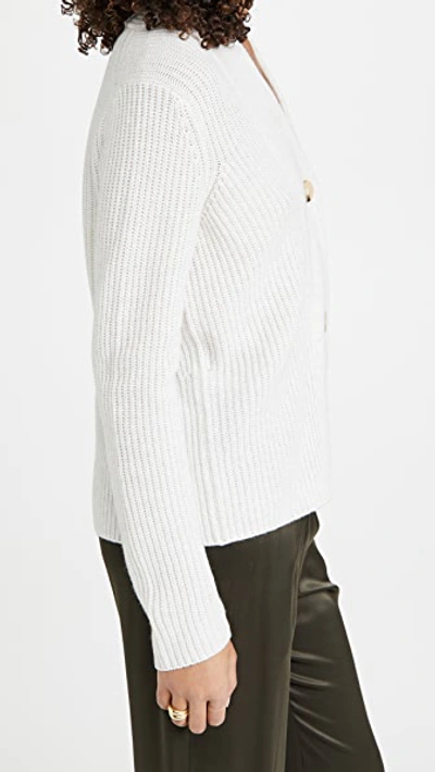 Shop Vince Raised Collar Cardigan In H White