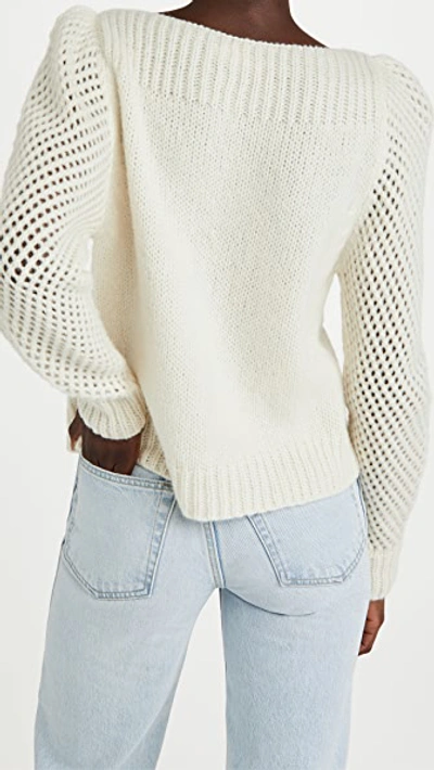 Loveshackfancy Crochet Knit Jumper In Snow