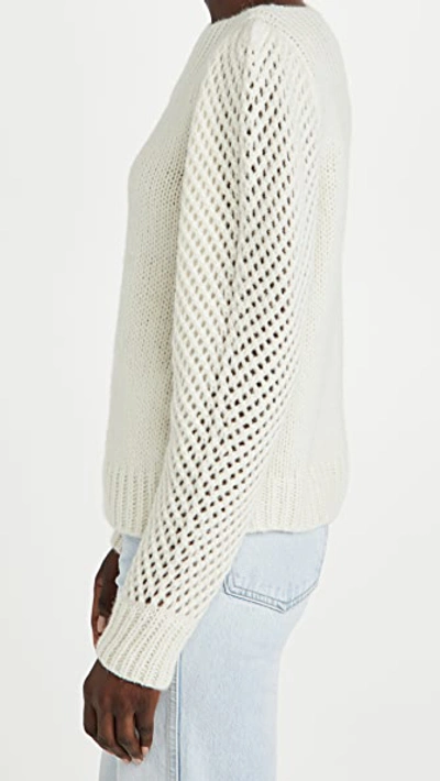 Loveshackfancy Crochet Knit Jumper In Snow