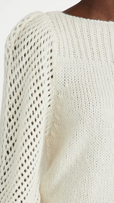 Loveshackfancy Crochet Knit Jumper In Snow