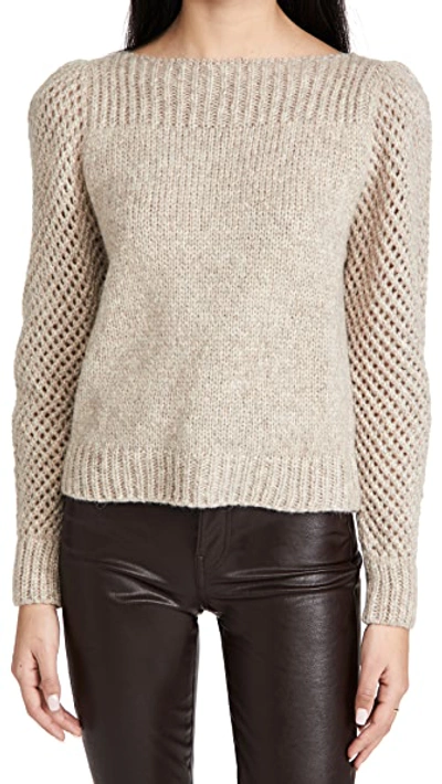 Loveshackfancy Rosie Pullover In Oatmeal