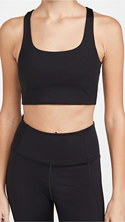 Girlfriend Collective Tommy Recycled-fibre Medium-impact Sports Bra In Black