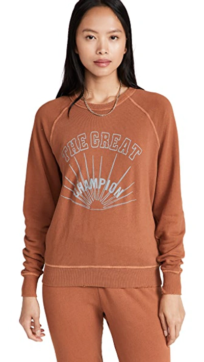 Shop The Great The College Sweatshirt With Champion Graphic