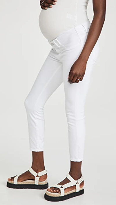 Shop Dl Florence Crop Skinny Maternity Jeans Milk