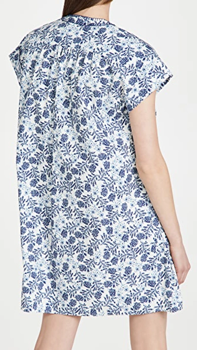 Shop Saloni Ashley-b Dress In Porcelain Clover