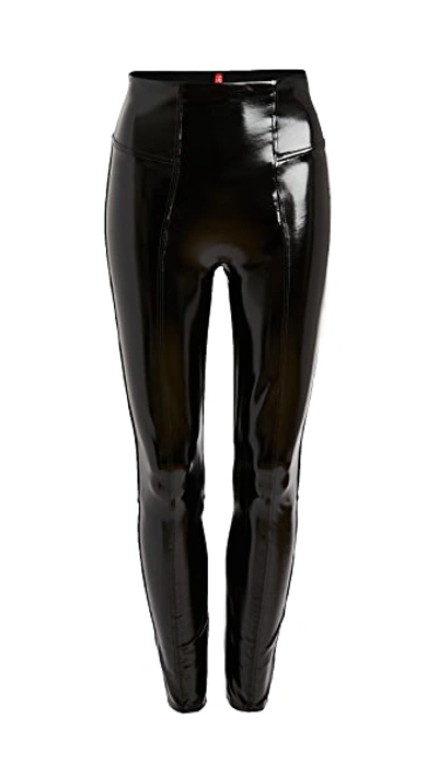 Shop Spanx Faux Patent Leather Leggings Black