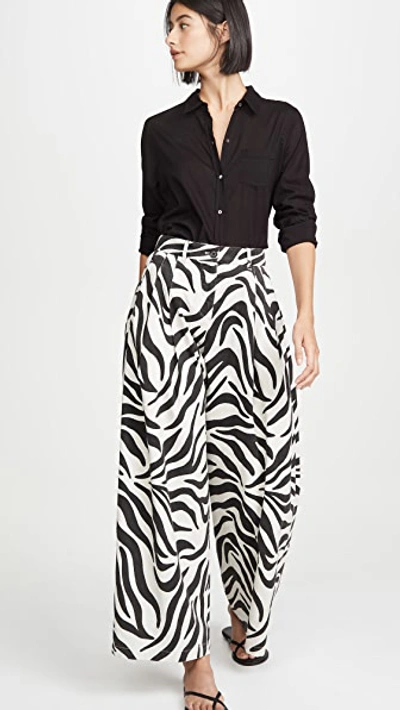 Nili Lotan Cotton Voile Nl Shirt In Black