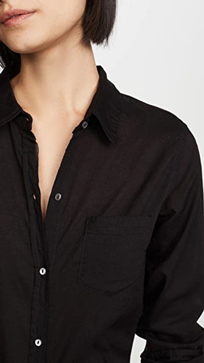 Shop Nili Lotan Cotton Voile Shirt Black