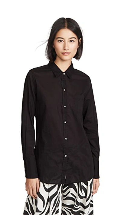 Nili Lotan Cotton Voile Nl Shirt In Black