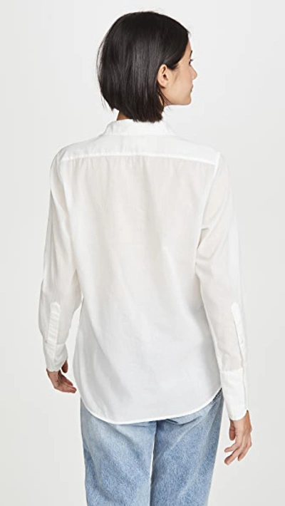 Shop Nili Lotan Cotton Voile Shirt Ivory