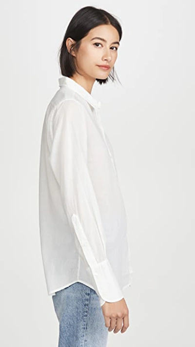 Shop Nili Lotan Cotton Voile Shirt Ivory