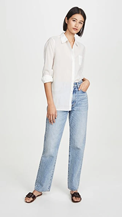 Nili Lotan Cotton Voile Nl Shirt In Ivory