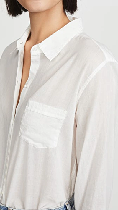 Shop Nili Lotan Cotton Voile Shirt Ivory