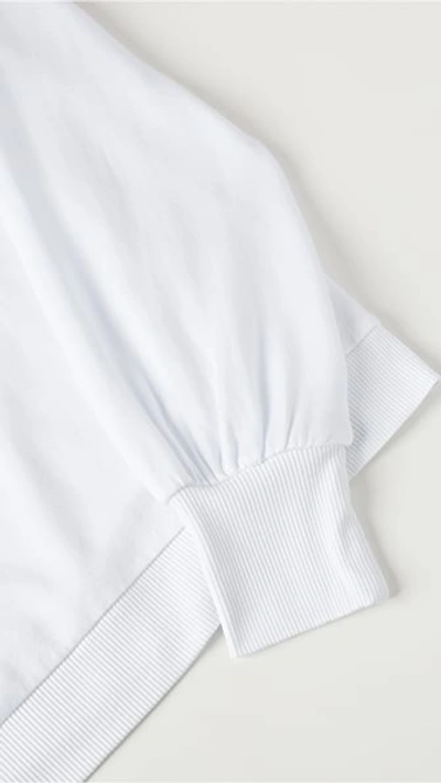 Shop Z Supply Puff Sleeve Sweatshirt In White