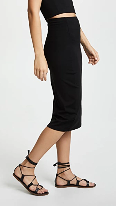 Shop Susana Monaco High Waist Slit Skirt Black