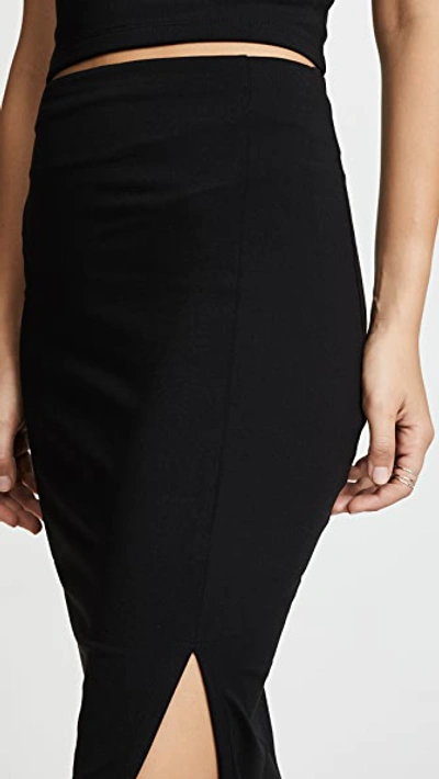 Shop Susana Monaco High Waist Slit Skirt Black