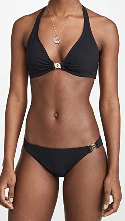 Shop Tory Burch Miller Hipster Bikini Bottoms Black Xl