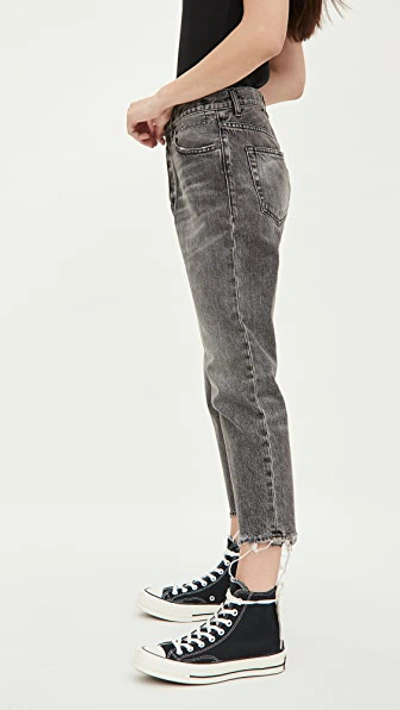 Shop R13 Tailored Drop Jeans In Leyton Black