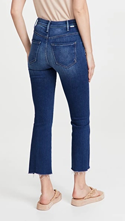 Shop Mother The Hustler Ankle Fray Jeans In Balls Of Yarn