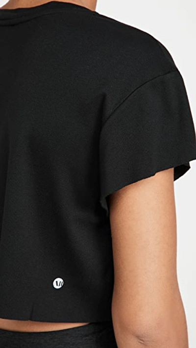 Shop All Access Encore Cropped Raw Edge Tee In Black
