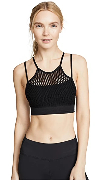 Shop Alala Seamless Layer Bra In Black