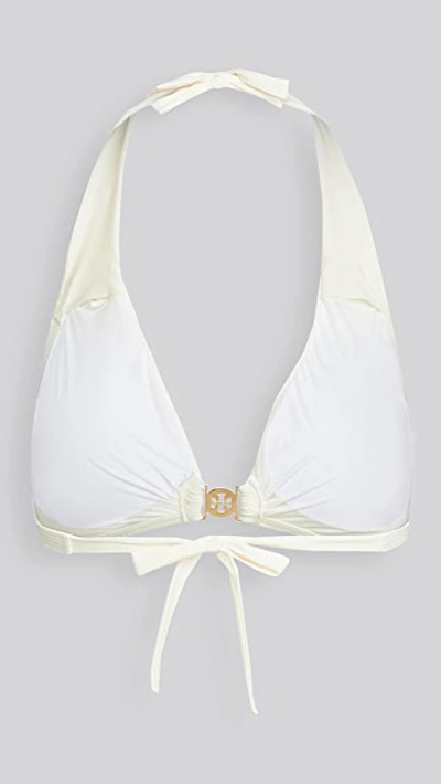 Shop Tory Burch Miller Halter Bikini Top New Ivory L