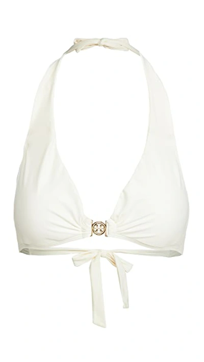 Shop Tory Burch Miller Halter Bikini Top New Ivory L