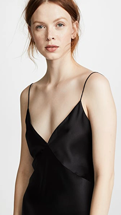 Shop Olivia Von Halle Issa Jet Black Slip Jet Black