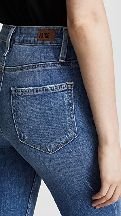 Paige Brigitte Transcend Blue Slim Boyfriend Jeans In Embarcadero