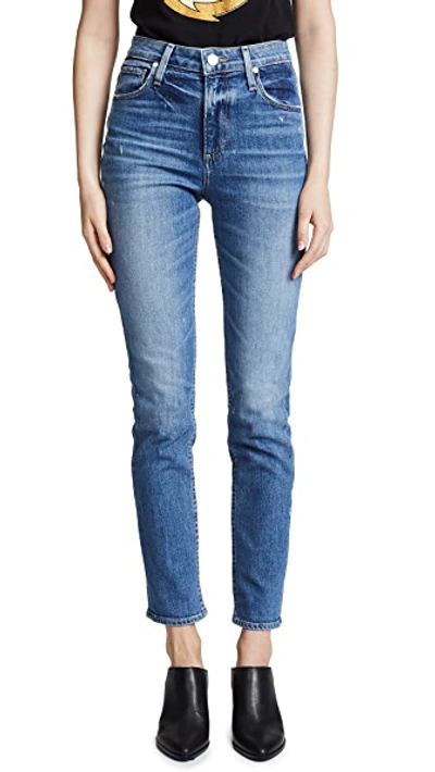 Paige Brigitte Transcend Blue Slim Boyfriend Jeans In Embarcadero