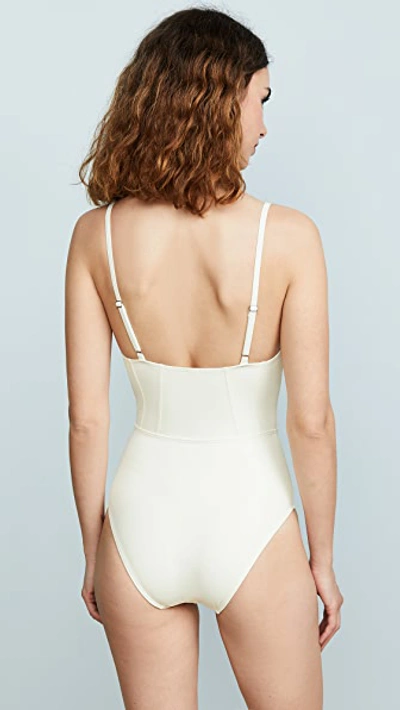 Shop Solid & Striped The Veronica One Piece Cream