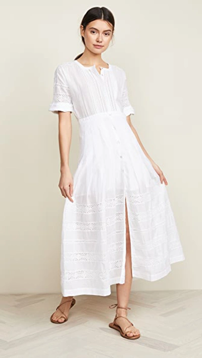 Loveshackfancy Edie Cotton Maxi Dress In White