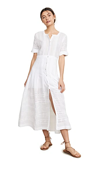 Loveshackfancy Edie Cotton Maxi Dress In White