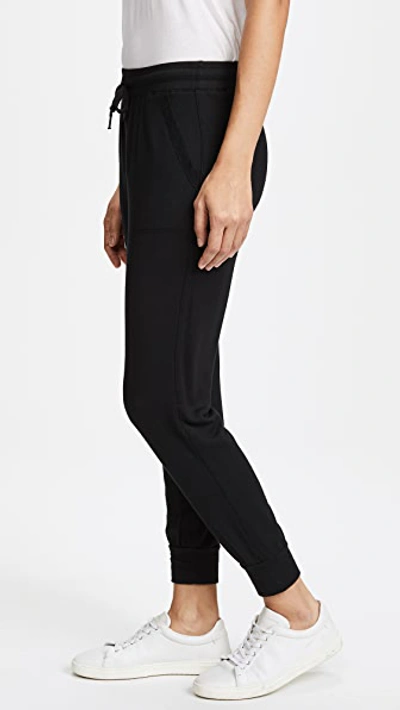 Splendid Drawstring Terry Jogger Sweatpants In Black