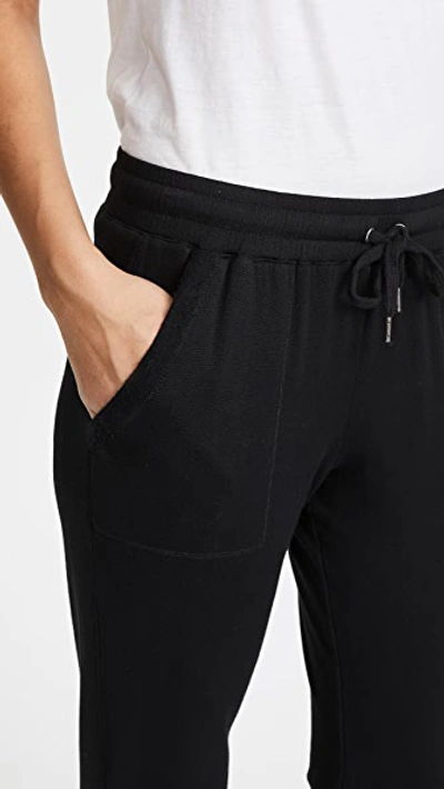 Splendid Drawstring Terry Jogger Sweatpants In Black