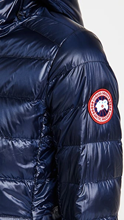 Shop Canada Goose Cypress Hooded Jacket In Atlantic Navy