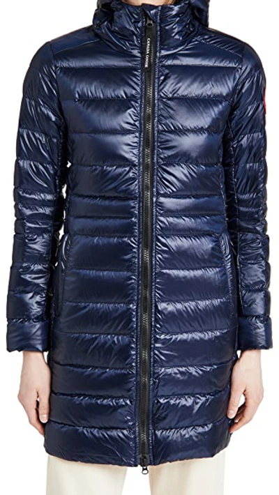 Shop Canada Goose Cypress Hooded Jacket In Atlantic Navy