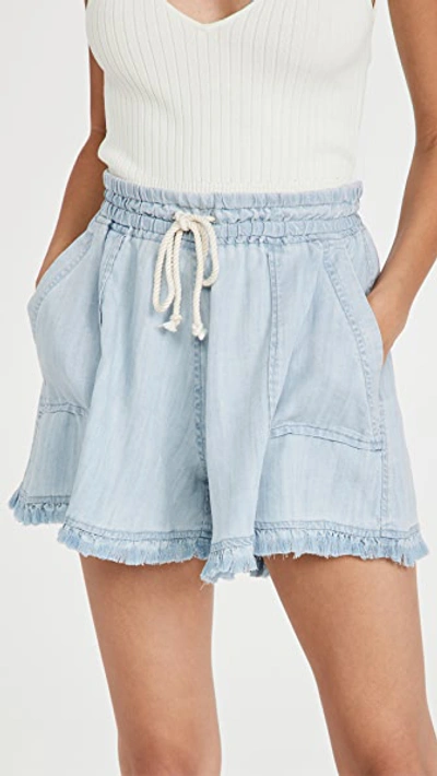 Shop Ramy Brook Hilda Shorts In Chambray