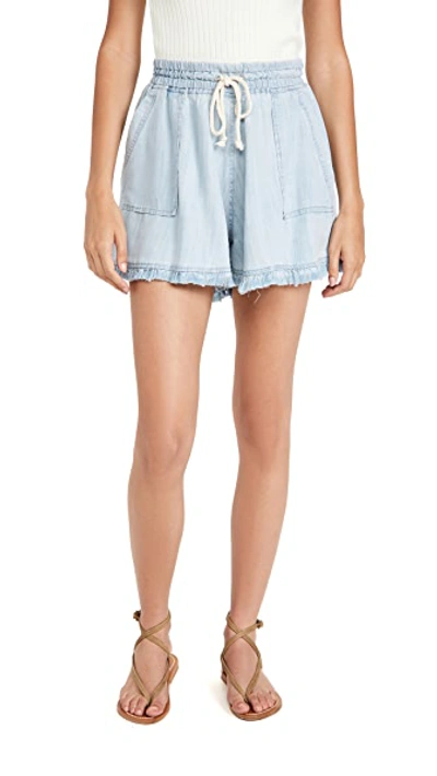 Shop Ramy Brook Hilda Shorts In Chambray