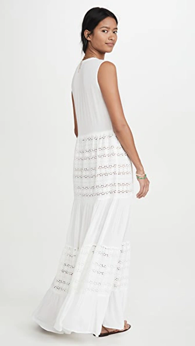 Playa Lucila Eyelet Maxi Dress In White