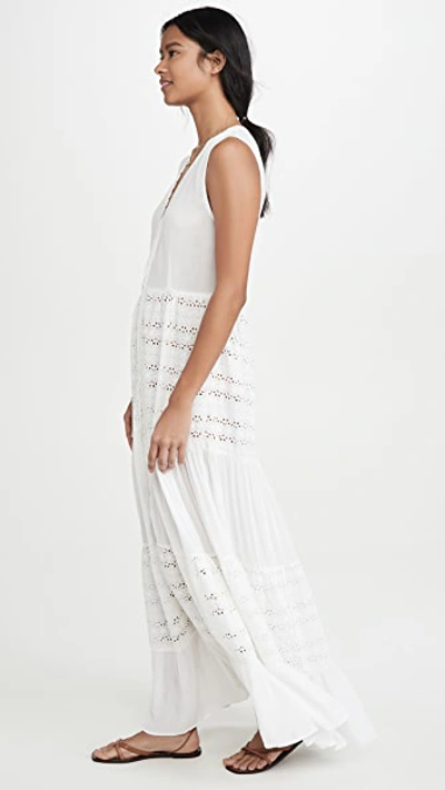 Playa Lucila Eyelet Maxi Dress In White