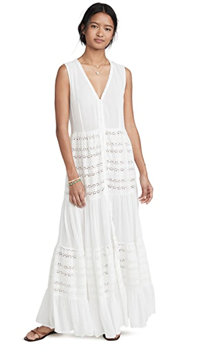 Playa Lucila Eyelet Maxi Dress In White